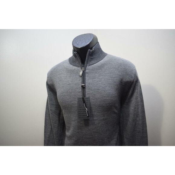 40035 New Bobby Jones 1930 100% Wool Zip Neck Pullover Sweater Medium $195 - Picture 3 of 8